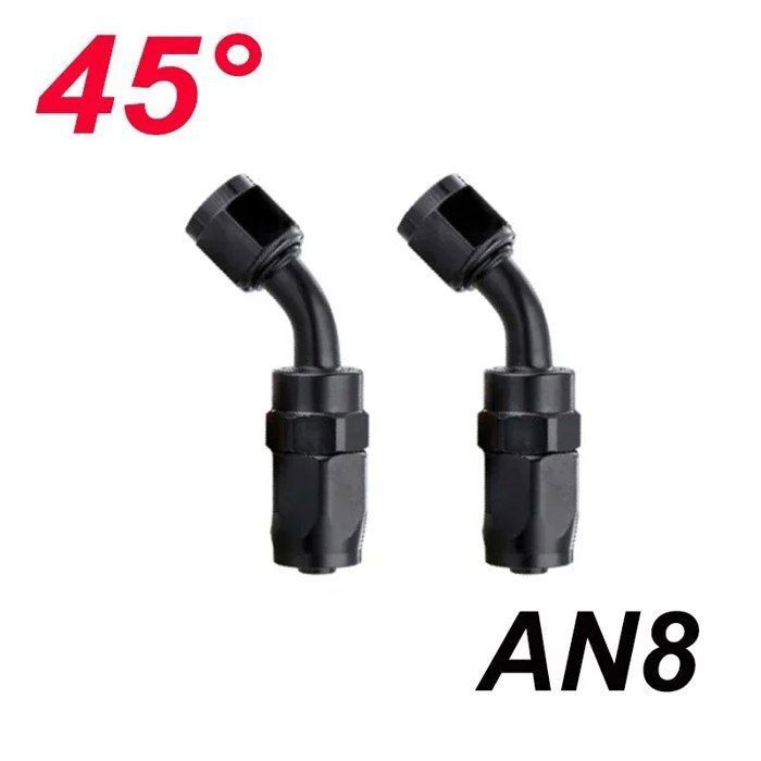 Embout De Tuyau Carburant Aluminium 90° - Adaptateur AN8 Vers 3/8NPT - Neuf Pour Customisation Auto/moto