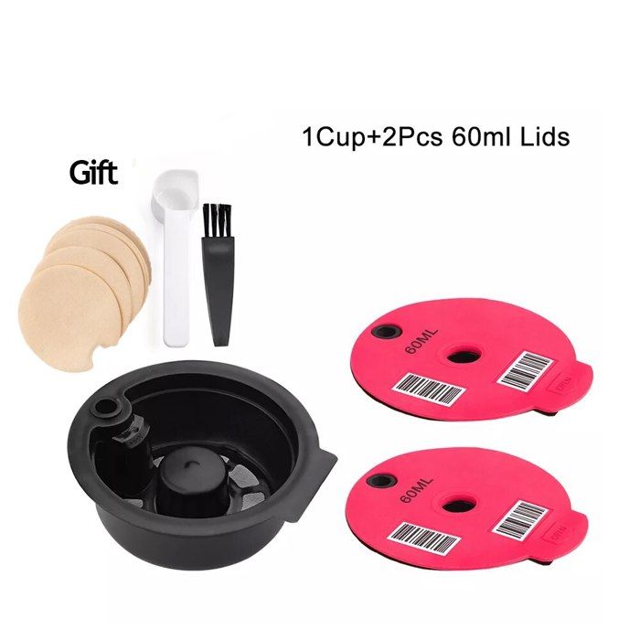 Capsule De Café Réutilisable En Acier Inoxydable Avec Couvercle Silicone - Dosette Filtre Rechargeable Pour Cafetière (Bleu)