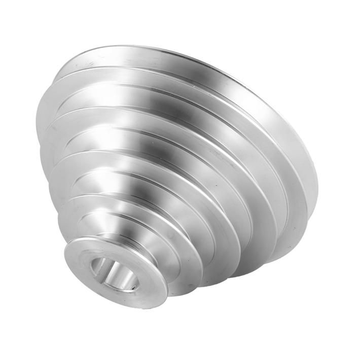 5-Stufen-Pagoden-Riemenscheibe Aus Aluminium – 14 Mm Oder 22 Mm Loch, 37–86 Mm Außen-Ø – Passend Für A-förmige Keilriemen & Motorwellenantrieb