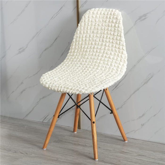 Housse de Chaise Housse de Chaise Universel Seersucker Couverture de Chaise sans Accoudoirs pour Cuisine Salon Bureau (4