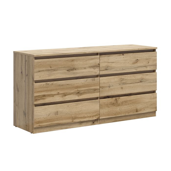 Commode 6 tiroirs Petits-meubles - Edwin - 150 x 45 x 75cm - Bois Commode 6 tiroirs Petits-meubles - Edwin - 150 x 45 x 75cm - Bois