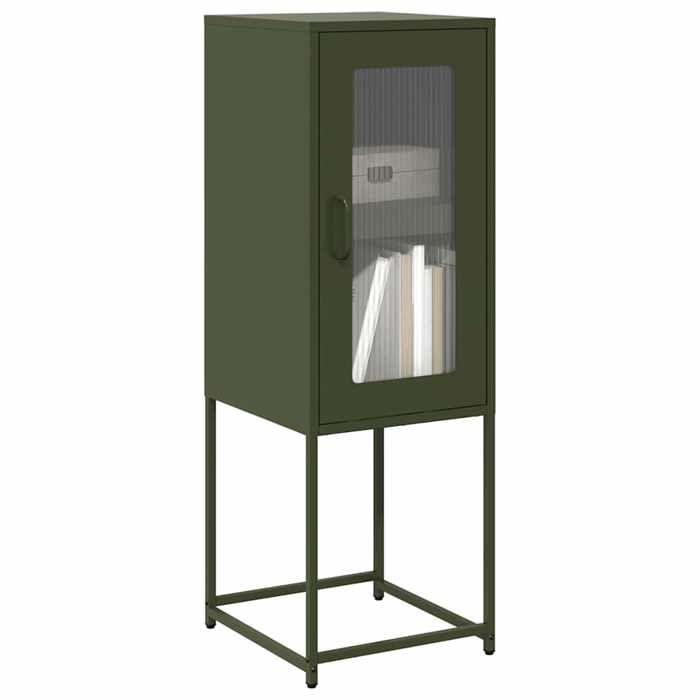 SALE 2025Meuble bas bahut vaisselier - Buffet vert olive 36x39x107 cm acier laminé à froid13 Kg 9866