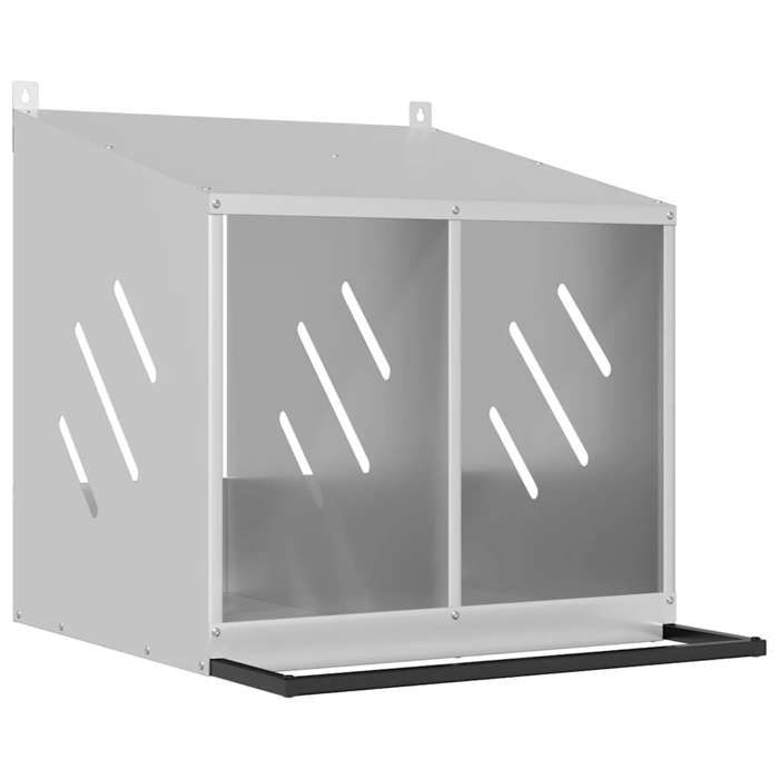 Meilleurs prix pour Meilleures Poulailler-Abris-Nichoir de poules - avec 2 compartiments métal argenté galvanisé SSD6250889