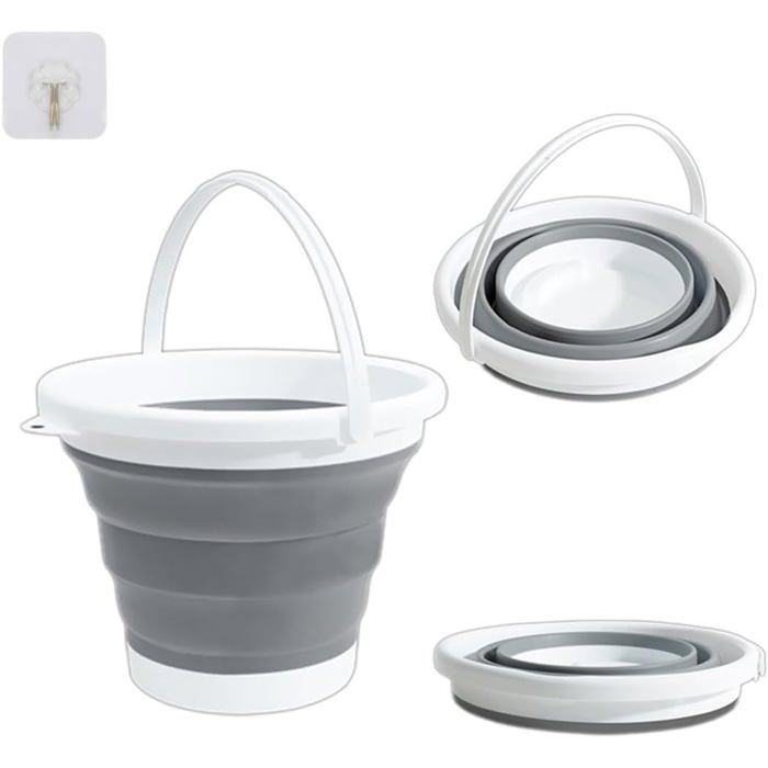Seau à Poisson Pliable De 13 L Avec Couvercle Verrouillable