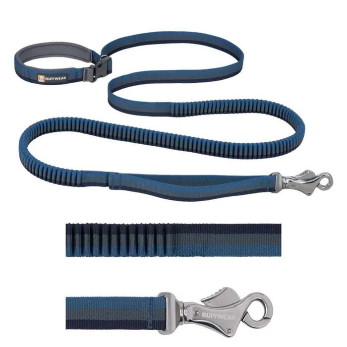 Laisse pour chien élastique Ruffwear Roamer - Bleu - 1 7/2 1 m