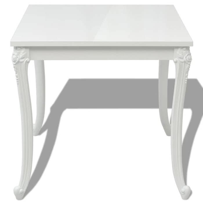 HTG@ Table de cuisine seule - Meuble de cuisine - 80x80x76 cm - blanc bri##ant ##289