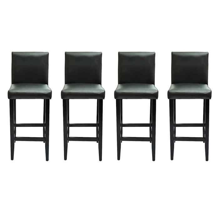 NEUF 2026 CHIC Chaises de bar SWEETY Tabourets HAUTE Set de 4 noir similicuir 41x45x108 cm CCC1224