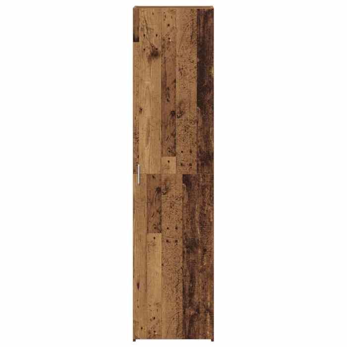 Enfilade de rangement Marron - LEMON® Haut Armoire 2 pcs - Meuble de salon - Bois Ancien - 45x425x185cm 869 - Soldes