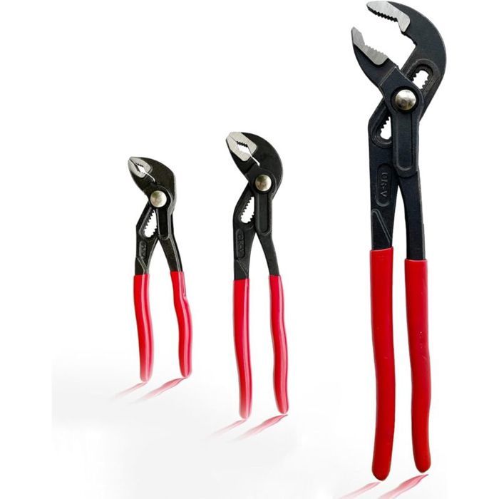 Lot de pinces pour pompe à eau - PZCC - Pince à mâchoire incurvée - 3 pièces (178/254/305 cm) - Réglage rapide - Acier forgé