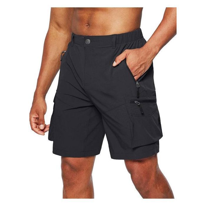 Shorts cargo homme - JUSTSUN - 3XL - séchage rapide - déperlant - 5 poches (2 zippées)