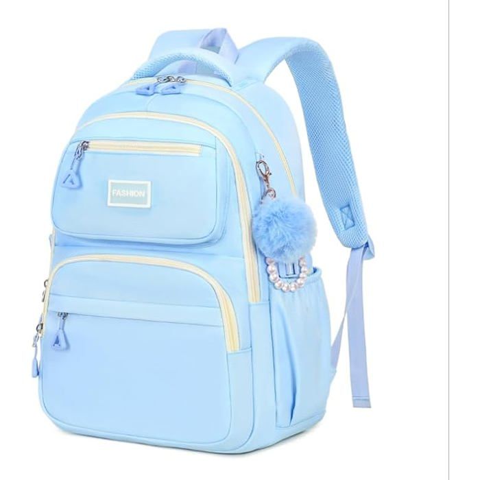 XJYDNCG Cartable Enfant PrimaireSac Scolaire FilleSac à Dos Multi‑poches Pratique pour École - Bleu