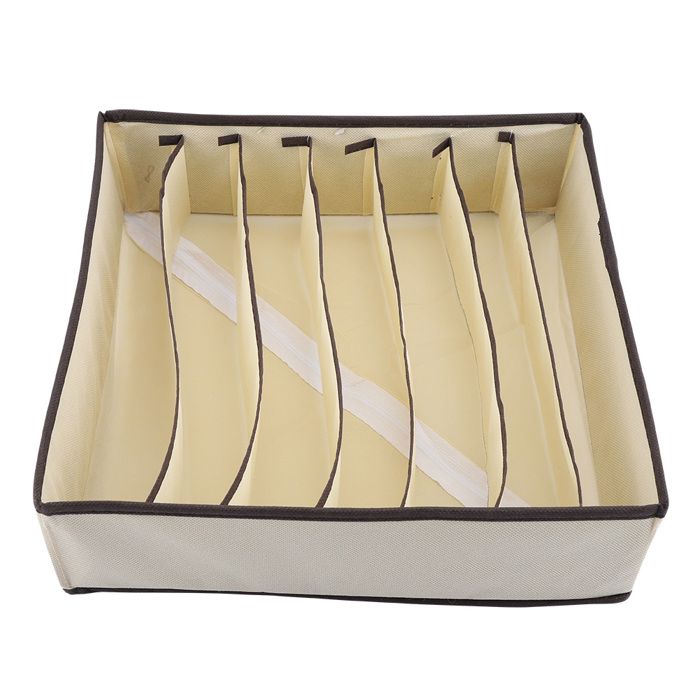 Boîte de rangement pliable portable et résistante avec compartiments pour soutien-gorge sous-vêtements et chaussettes (7 compart