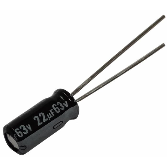 10x Condensateur /électrolytique chimique 1500/µF /± 20/% 6.3V THT 105/°C 2000h /Ø10x16mm radial Aerzetix