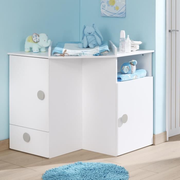 Camille Meubles Meuble D Angle A Langer Pour Enfant Blanc Achat