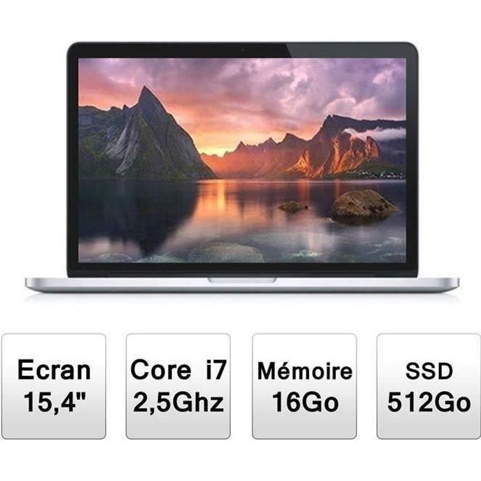 Top achat PC Portable Apple MacBook Pro Rétina 15" MGXC2 - QWERTY Clavie pas cher