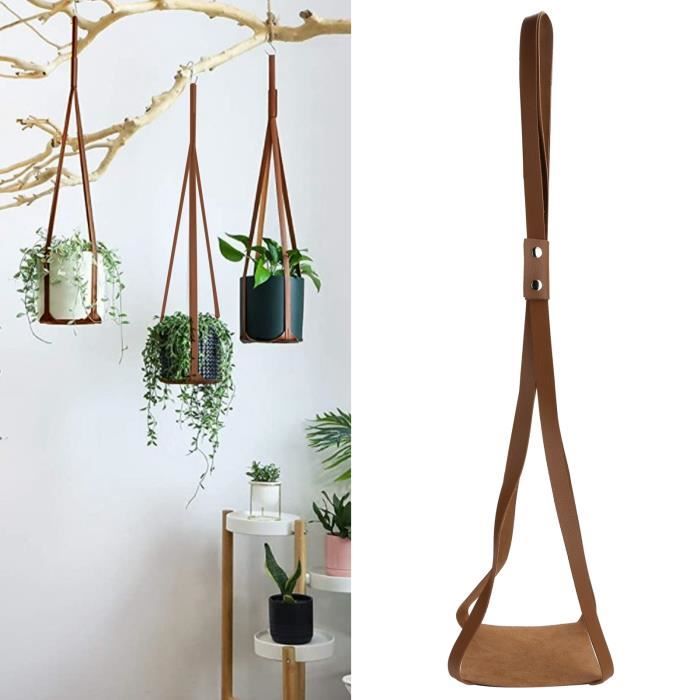 Support Macramé Pour Plantes Suspendues - Lot De 4 Avec Crochets | Décoration Intérieur/Extérieur