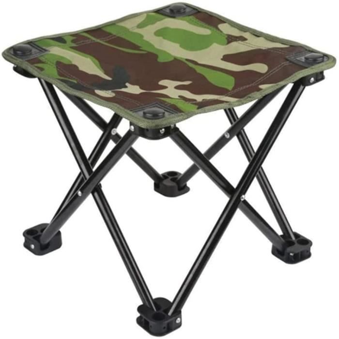 Tabouret Pliant De Camping Léger - Siège Portable Pliable Pour Randonnée, Pêche, Jardin - Supporte 100 Kg - 0,5 Kg - Rouge Avec Sac