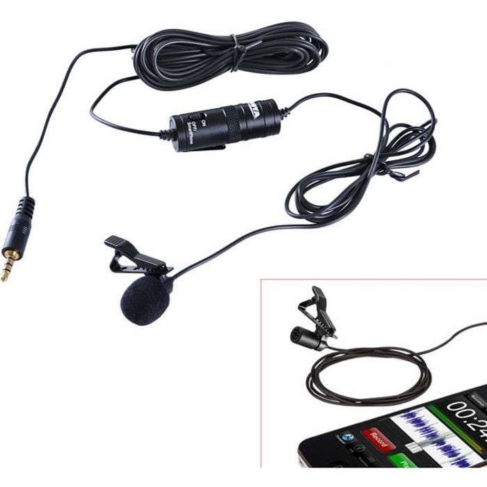 BOYA BY-M1 Microphone cravate condensateur omnidirectionnel pour Smartphone, DSLR caméra, enregistreur audio, PC etc.