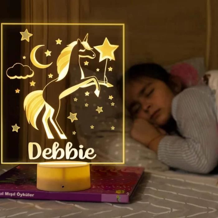 VEELU Lettres Lumières Personnalisés Prenom Alphabet Lumineux Lampe LED