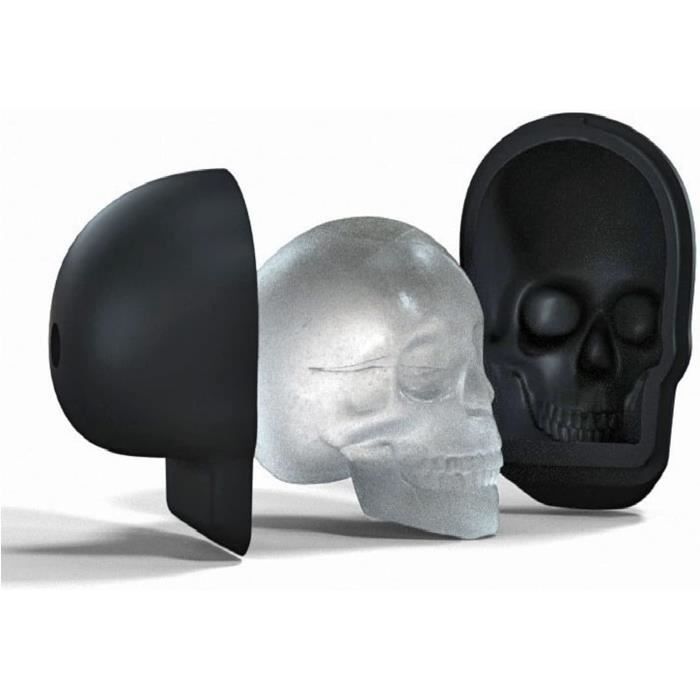 Moules En Silicone Halloween - 2 Moules Crâne 3D + 2 Moules Doigts Sorcière + Compte-gouttes - Pour Glaçons, Chocolat, Gelée - Lave-vaisselle