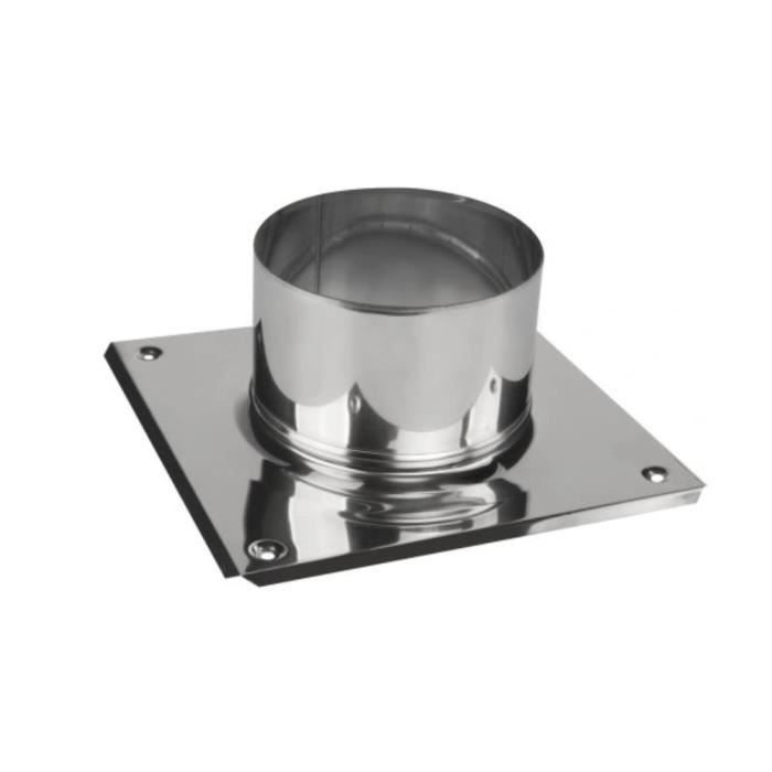 Base pour chapeau de cheminée - Ø 180mm - Blanc - Résistante aux acides - Protection pluie