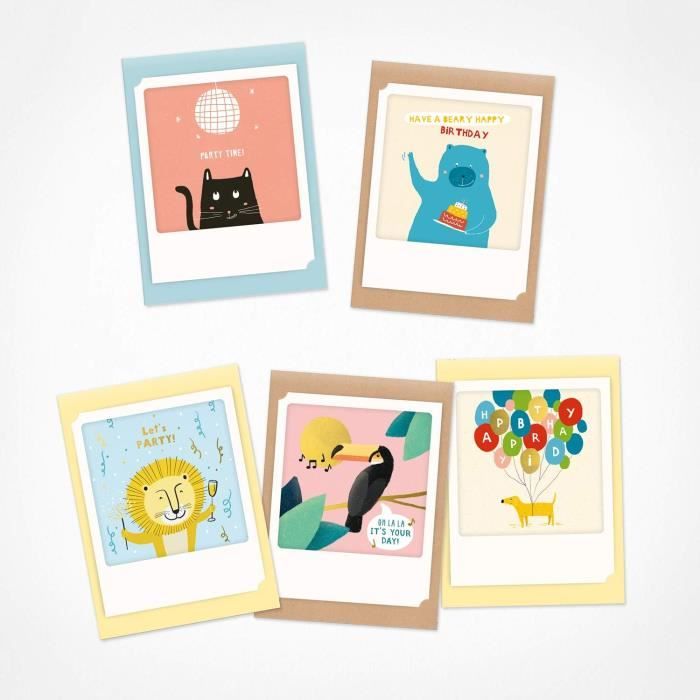 Lot De 50 Cartes De Vœux Vierges A4 Pliables A5 – 240 G/m², Finition Brillante, Imprimables Jet D'encre, Pour Occasions Personnalisées