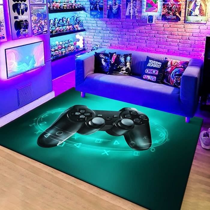 Tapis 3D Gamepad Motif Coloré - 80x120 Cm Pour Salon Ou Chambre D'Enfant
