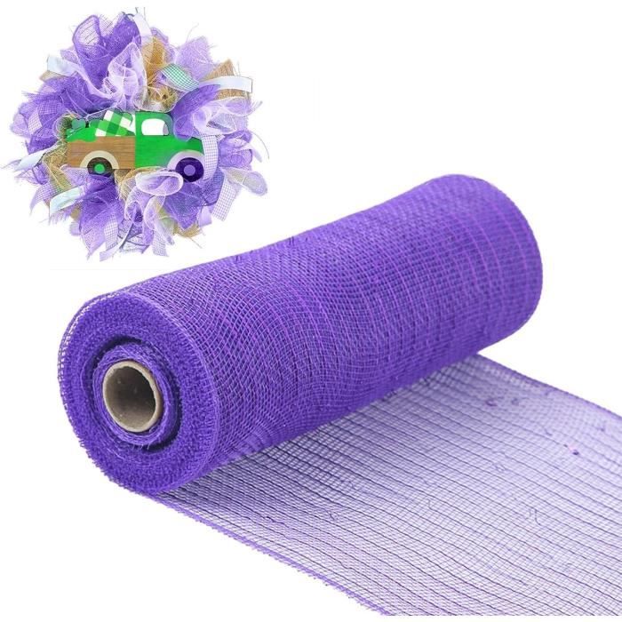 4 Rouleaux 25,4cmX9,14m Ruban Deco Mesh-Ensemble de Maille Poly Déco en Feuille Métallique pour