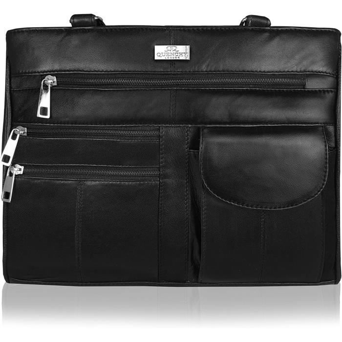 Sac Main Femme En Cuir V ritable Avec Bandouli re Et 2 Anses