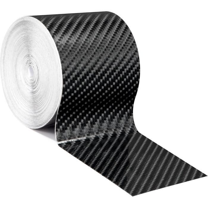Film Adhésif Fibre De Carbone Argenté 30x152 Cm - Autocollant Pour Voiture, Moto, Téléphone - Imperméable Et Durable