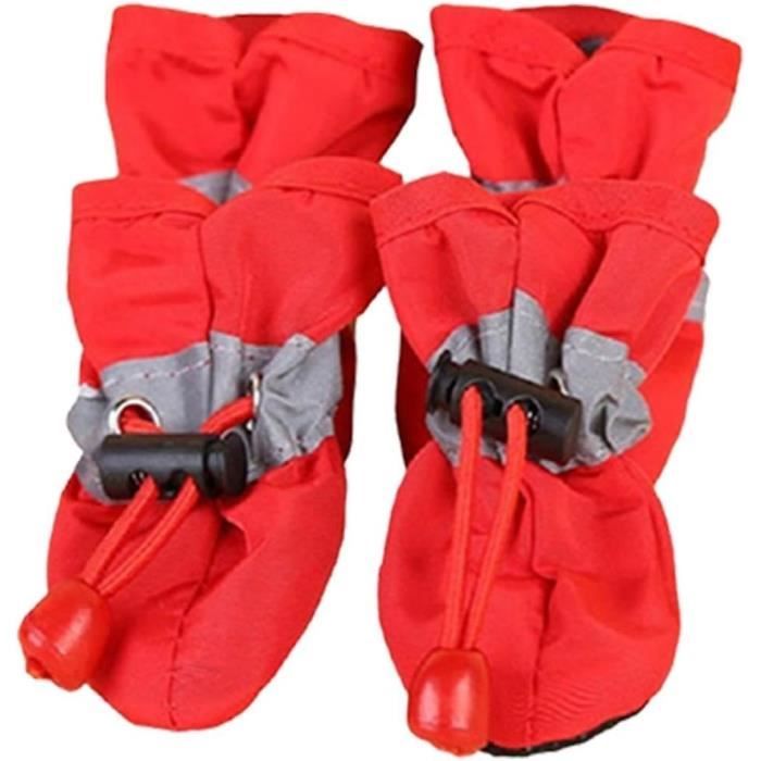 Chaussures deau pour chien – Chaussures pour animaux de compagnie bottes de pluie pour chien （M）