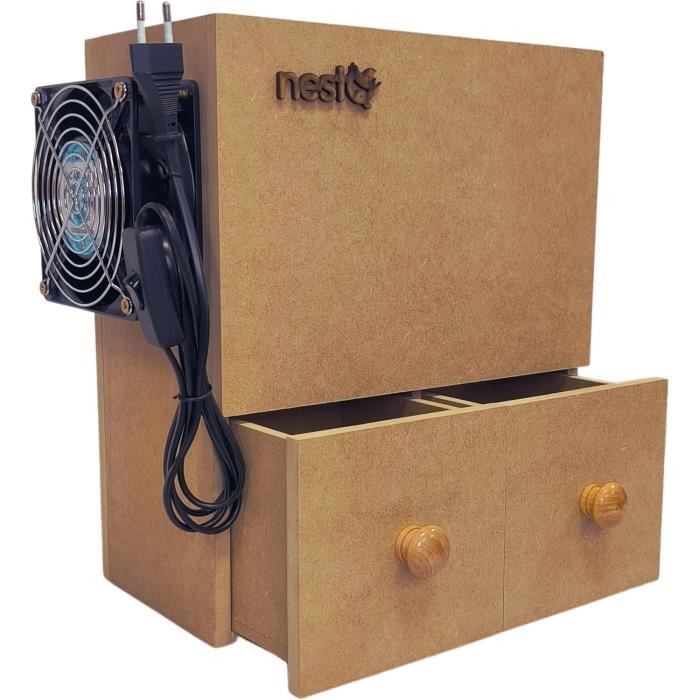 Séparateur de cosses - MDF Ventilado - Bois MDF 10 mm - Ventilateur 220V - Nettoyage graines pour oiseaux