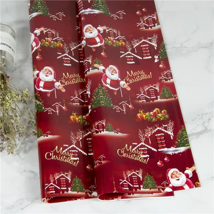 Papier d'emballage cadeau de Noël Arbre Père Noël présent Wrap décoratif de Noël  Rouleau A QYY81031711A - Cdiscount Beaux-Arts et Loisirs créatifs