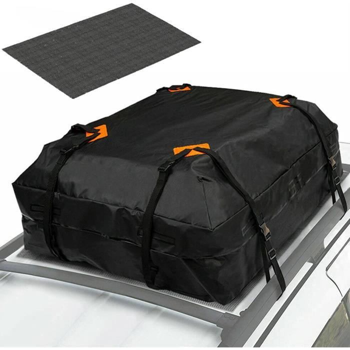 Sac de toit de voiture étanche VVIKIZY - 14,6 pieds cubes - Noir