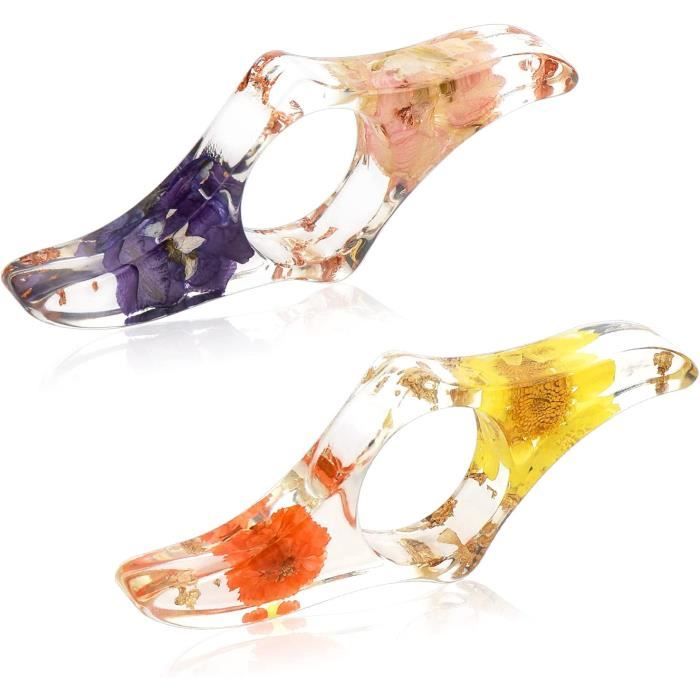 Supports De Page Résine Fleurs Séchées - 2 Pièces Pour Lecteurs Passionnés