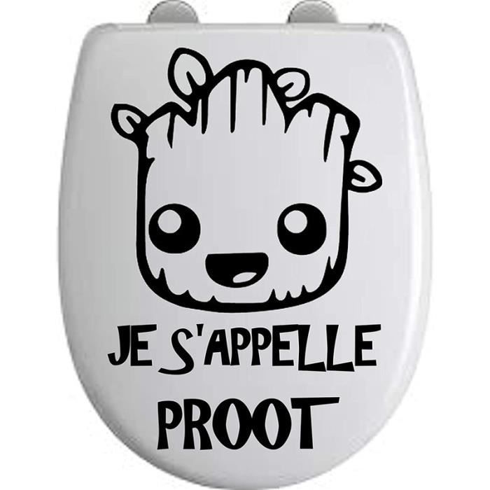 Sticker Fun Abattant WC JE S APPELLE PROOT 1 Cdiscount Bricolage