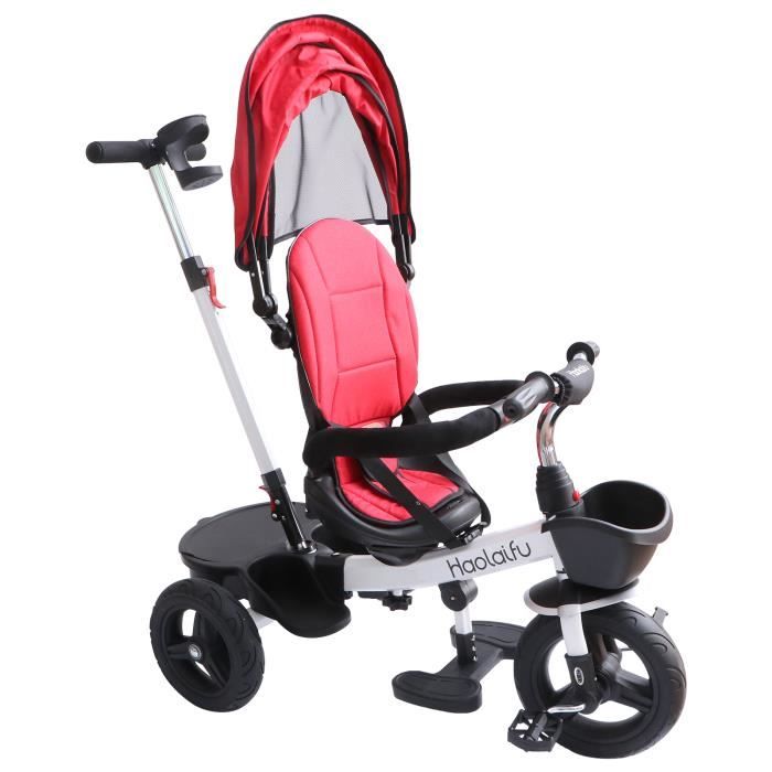Tricycle Bébé Evolutif Vélo Enfant +Siège Réversible +Roues en
