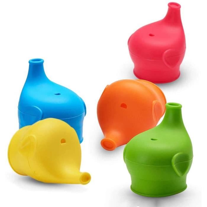 Couvercle de tasse en siliconeCouvercles pour gobeletsrétractable pour bébés enfants en bas âge Couvercles souples en silicone