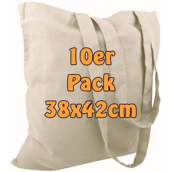 Sac Coton 100% POLHIM Sac En Tissu 100% Coton 25x30cm - Avec Cordon De Serrage - Idéal Pour DIY, Cadeaux Ou Rangement Emballage Cadeau