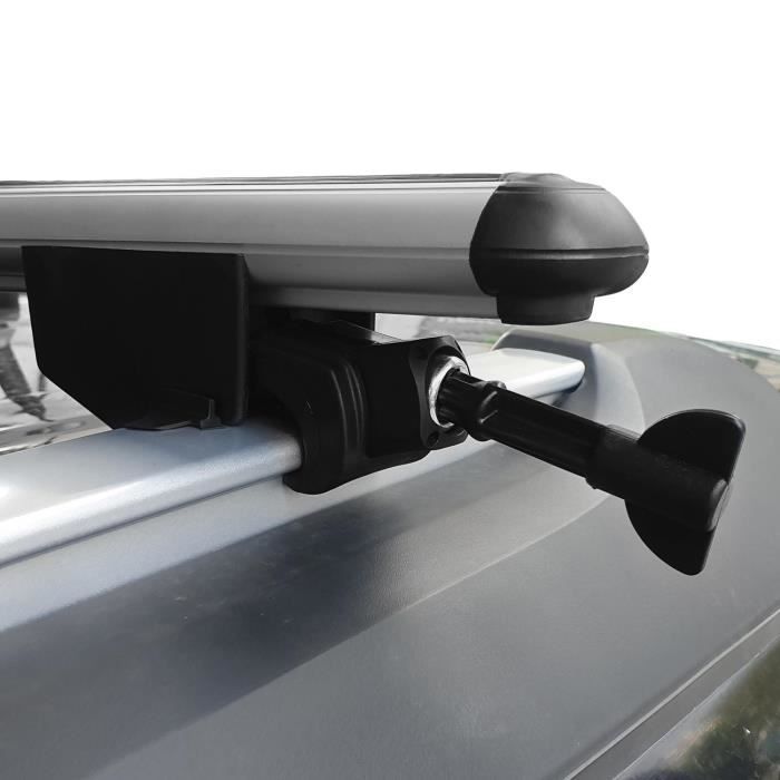 Barres de toit Farad AeroDYNAMIC noires compatibles avec Audi A3 Sportback à partir de 2020 Barres de toit en aluminium noir pour voiture sans rails sur le toit