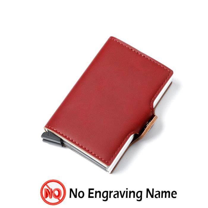 Porte carte Porte cartes de credit anti RFID pour homme porte monnaie en cuir metal et aluminium etui pour Red 2 A9819 Cdiscount Bagagerie Maroquinerie