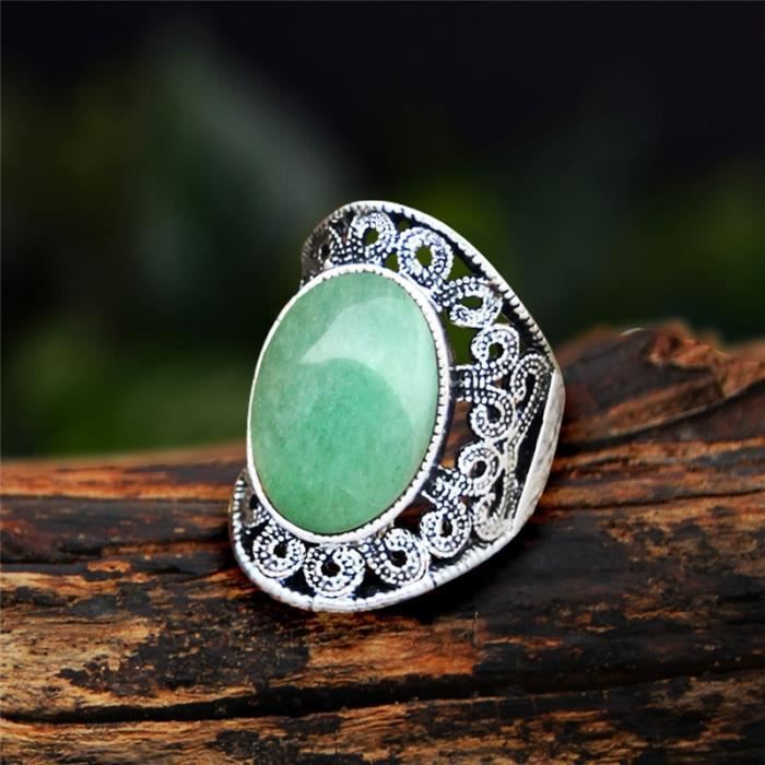 Couleur Jade naturel taille 8 Bagues Vintage ovales en Quartz naturel Lapis Lazuli pour femmes veritable arg Achat Vente pierre vendue seule Mixte Neuf Cdiscount