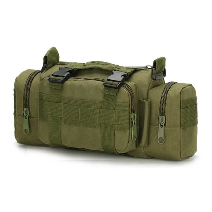 Vente Sac à bandoulière étanche 600D Oxford EDC Molle Fanny Pack sac à dos tactique militaire avec poches multiples à fermeture éclair pour le camping et la randonnée en plein air
