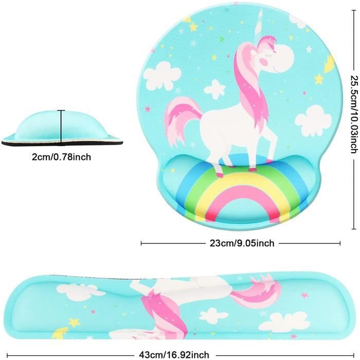 Hosimoln Lisse Tapis de souris ergonomique en mousse à mémoire de forme Support de poignet et repose-poignet pour clavier pour jeux/bureau,durable,confortable et soulagement de la douleur-KMnainiu Hosimoln Lisse Tapis de souris ergonomique en mousse à mémoire de forme Support de poignet et repose-poignet pour clavier pour jeux/bureau,durable,confortable et soulagement de la douleur-KMnainiu