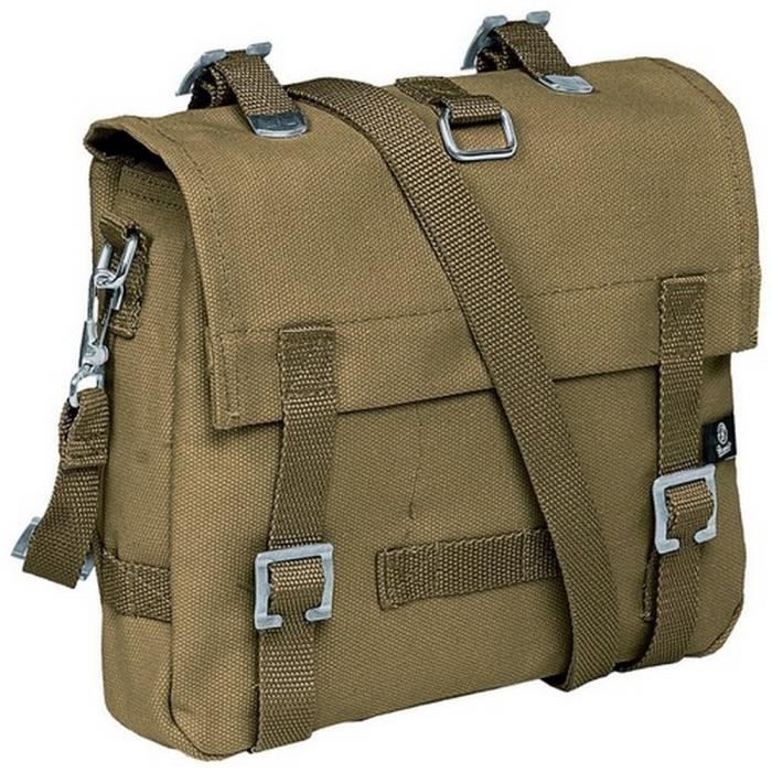 V ritable Sac Bandouli re Militaire En Tissu Kaki kaki Cdiscount
