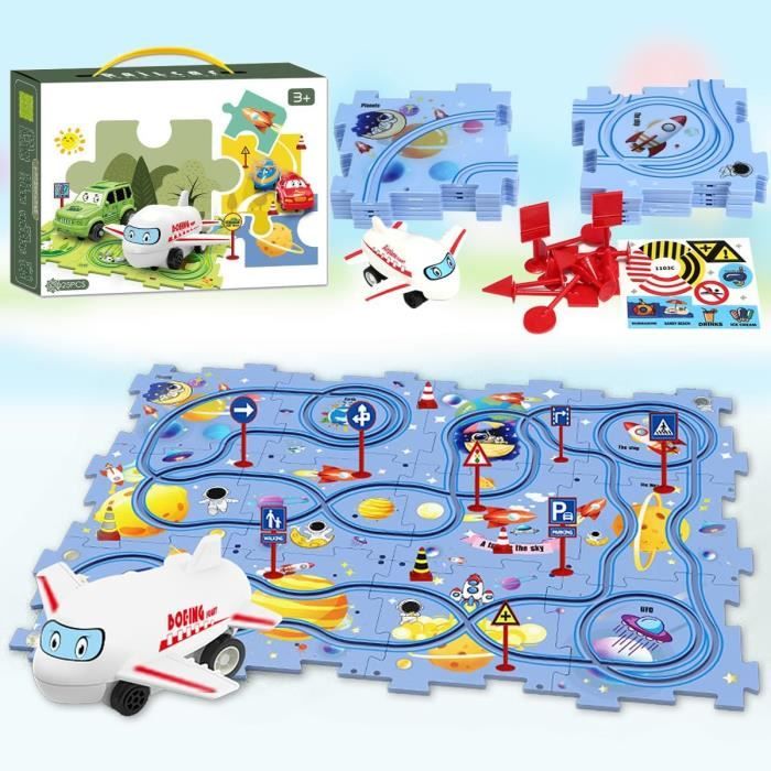 Ensemble de Jeu Puzzle Chariot Électrique avec Véhicules pour Enfants 12 Pcs Thème Dinosaure Ensemble de Jeu Puzzle Chariot Électrique avec Véhicules pour Enfants 12 Pcs Thème Dinosaure