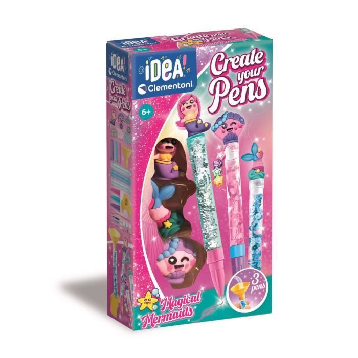 Coffret Créatif Clementoni 18131 – Crée Tes Stylos Personnalisés Sirènes Magiques - vue 4