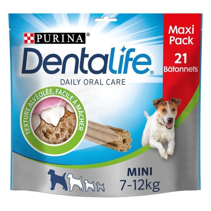 Meilleurs prix pour Récompense pour chien - DENTALIFE - Mini 7-12kg - Sachet de 21 bâtonnets