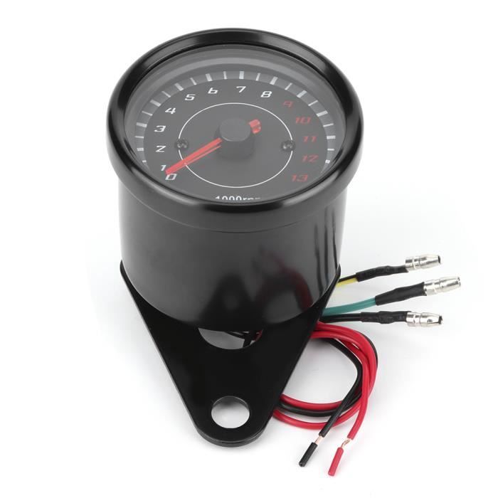 Compteur Kilométrique Universel Moto - Vitesse Max 160 Km/h, 12V, Rétroéclairage, Noir, Diamètre 6.5cm