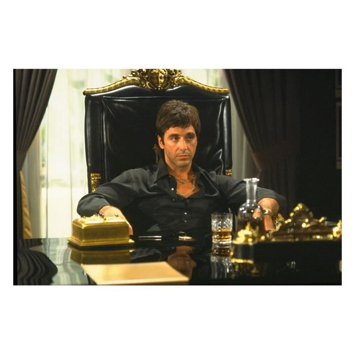 Poster Affiche Scarface Tony Montana Trone(31x42cmB)